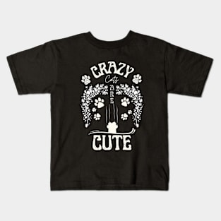 Crazy Cats Are Cute Kids T-Shirt